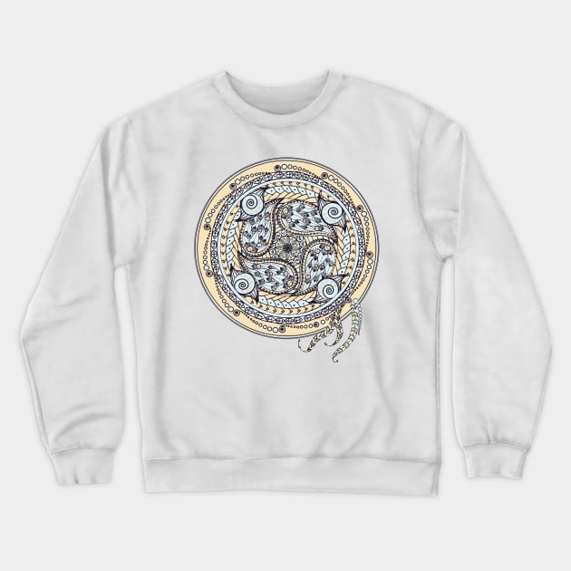 Paisley Balance Mandala Crewneck Sweatshirt by DISmithArt